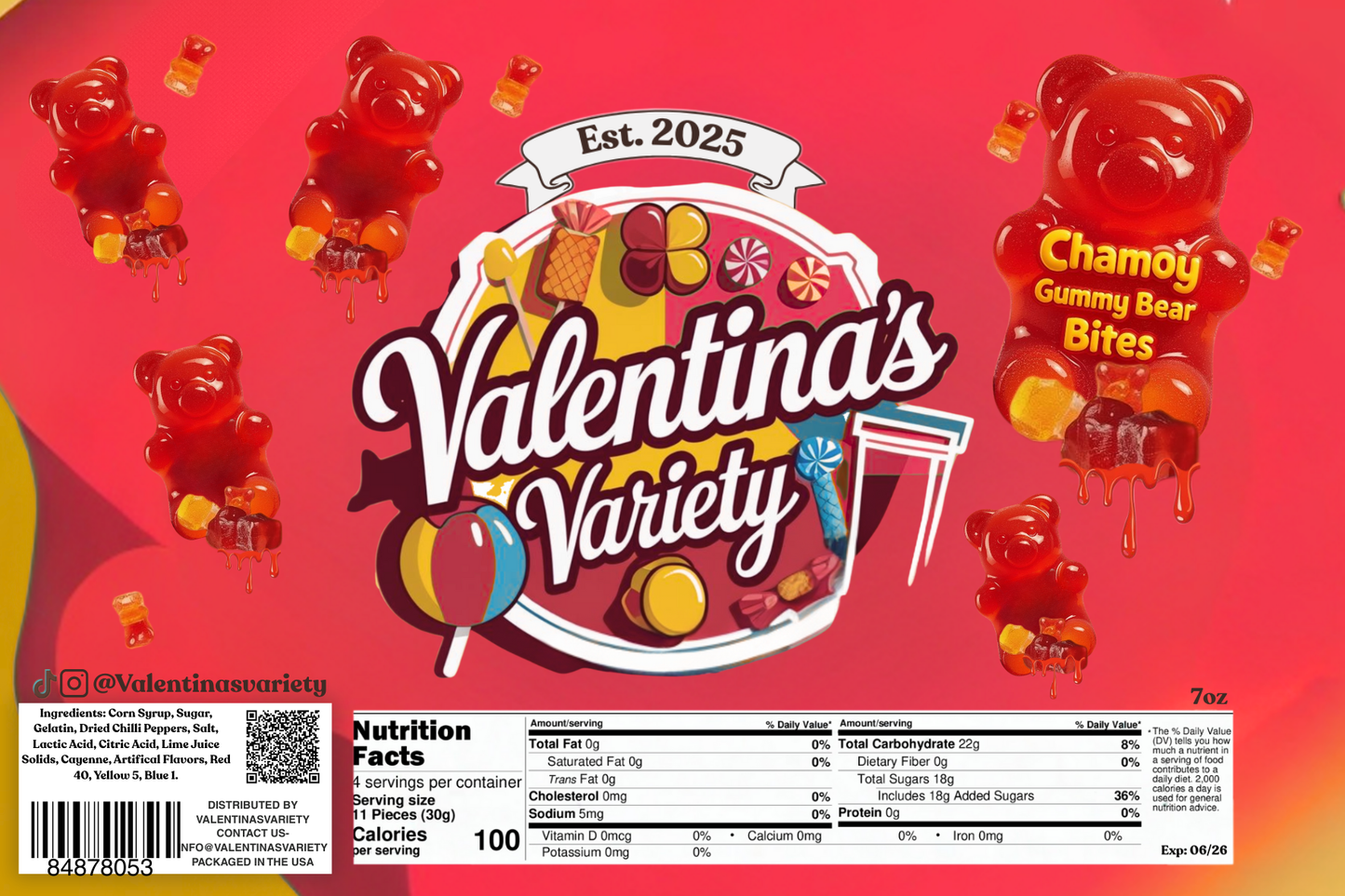 Chamoy Gummy Bear Bites