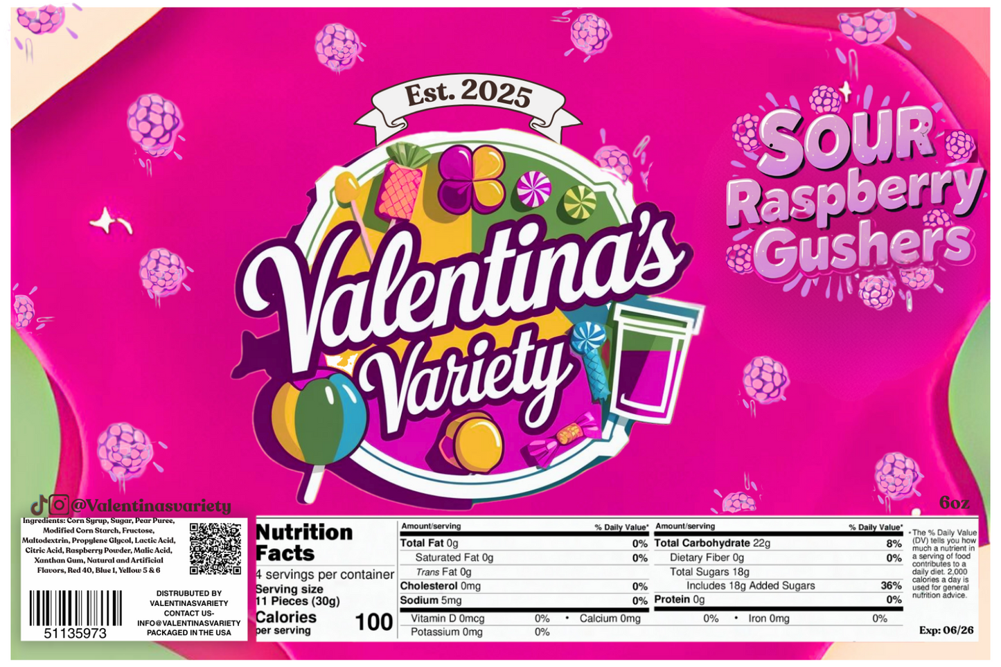 Sour Rasberry Gushers